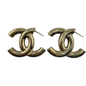 Chanel Cc Logo Earrings Metal Gold-Tone #234258C11B